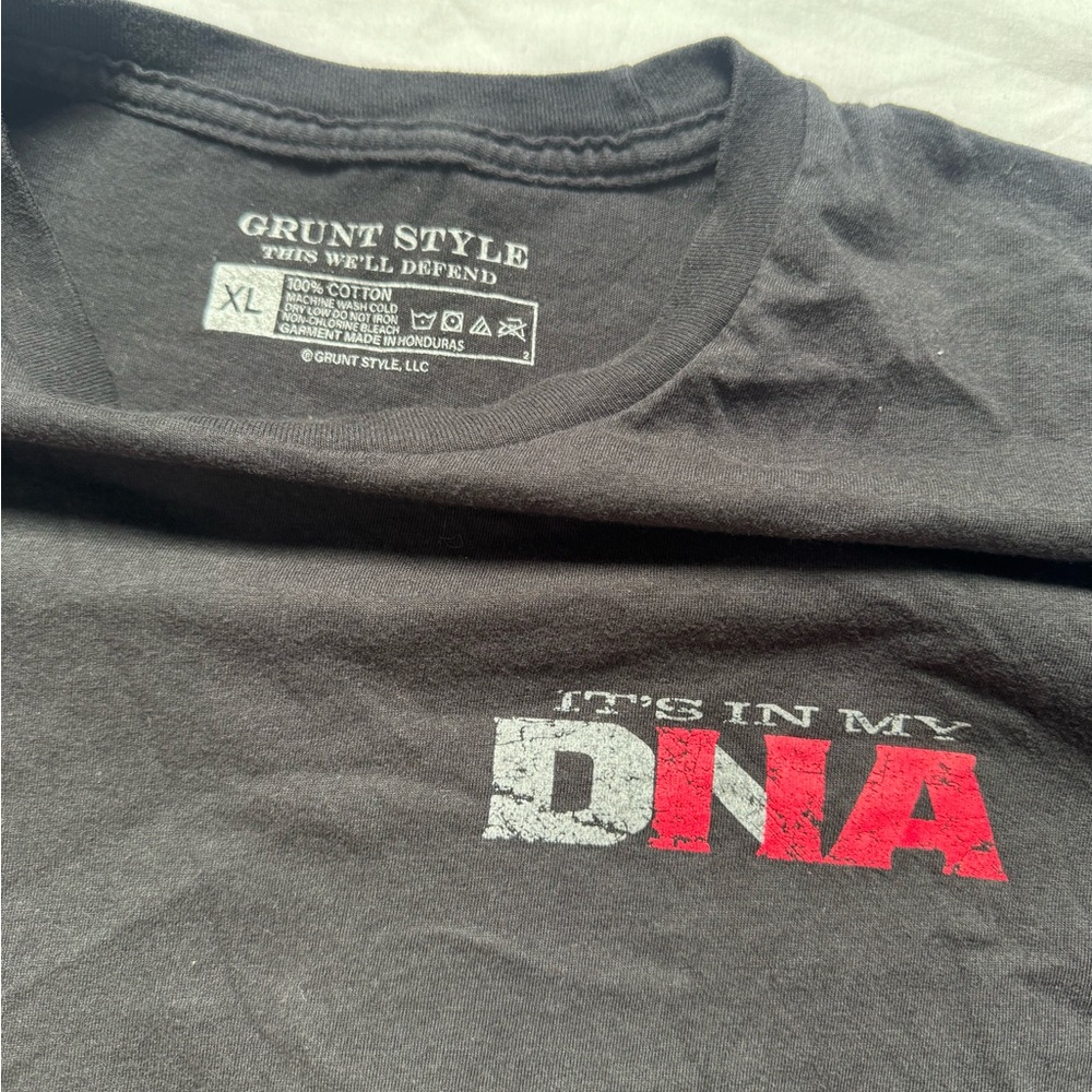 Grunt Style UNAPOLOGETIC Its In My DNA T Shirt Black Size Mens XL - Picture 5 of 7